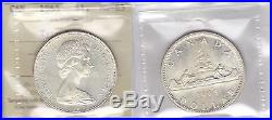 1965 ICCS MS65 $1 Type V (Medium Beads Pointed 5) Canada one dollar silver
