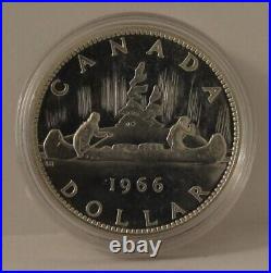 1966 $1 Canada Silver Dollar CAMEO Large Beads Canadian