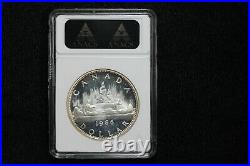 1966 Canada Voyageur Dollar Silver Dollar ANACS PF-67 Large Beads KM# 64.1 029Y