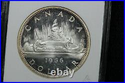 1966 Canada Voyageur Dollar Silver Dollar ANACS PF-67 Large Beads KM# 64.1 029Y