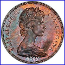 1967 $1 Canada PCGS MS-64 Vibrant Rainbow Toning PCGS Graded True View Toner