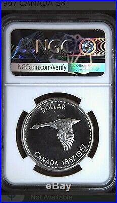1967 $1 NGC PL67 ULTRA CAM Canada Silver Dollar Ultra rare POP 5 None higher