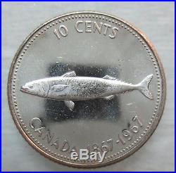 1967 CANADA 10¢ SILVER UNCIRCULATED CENTENNIAL DIME