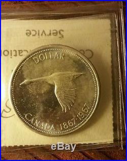 1967 Canada Silver Dollar Iccs Certified Ms-65