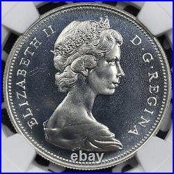 1967 Canada $1 Dollar NGC PL67 Cameo Lot#G6445 Large Silver! Gem BU