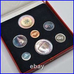 1967 Canada Centennial 7 Coin Silver Set Beautiful Rainbow Toning
