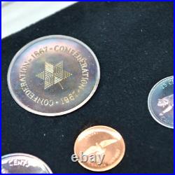 1967 Canada Centennial 7 Coin Silver Set Beautiful Rainbow Toning