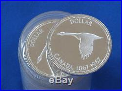 1967 Canada Centennial Commemorative Silver Dollar Proof-Like Coin B7002L