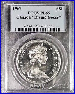1967 Canada DIVING GOOSE Silver Dollar