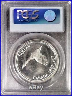 1967 Canada Diving Goose Silver Dollar PCGS PL65 Rare GEM