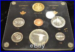1967 Canada Gold + Silver Specimen Proof Set. 7 Coins $20 Gold and Silver Dollar