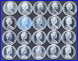 1967 Canada Goose Silver Dollar 20 coins, 1 roll 12 Troy Oz Silver BU to Gem