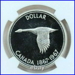 1967 Canada Silver 1 Dollar Goose Ngc Sp 68 Ultra Cameo Very Scarce Top Pop