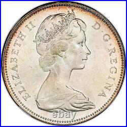 1967 Canada Silver 1$ Ngc Pl63 High Grade Toned
