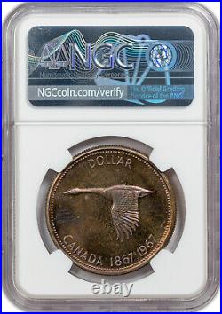 1967 Canada Silver 1$ Ngc Pl64 High Grade