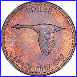 1967 Canada Silver 1$ Ngc Pl64 High Grade