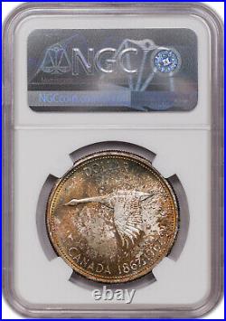 1967 Canada Silver Dollar 1 Ms64 Ngc Toned Certified Coin