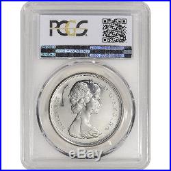 1967 Canada Silver Dollar $1 PCGS PL64 Mint Error Double Struck in Collar