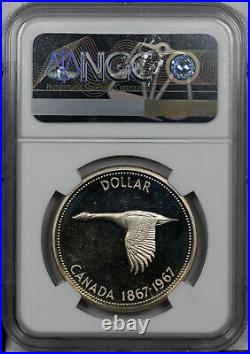 1967 Canada Silver Dollar Goose Ngc Sp65 Cameo Subtle Golden Toning Gem Unc (dr)