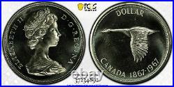 1967 Canada Silver Dollar Pcgs Pl66cam Bu Unc Proof Like Only 12 Graded Higher
