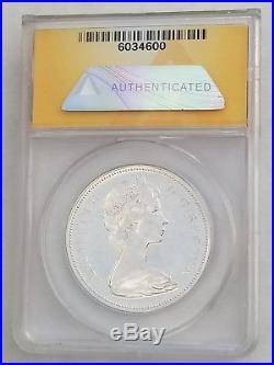 1967 Canada Silver One Dollar Proof Like Ms69 Cameo Goose