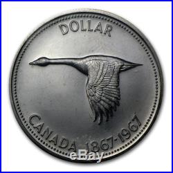 1967 Canadian Silver Dollar Flying Goose Coin Uncirculated and/or Proof