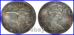 1967 MS66 Canada $1 Silver Dollar Coin ICCS Toned Top Pop Cheapest On EBay