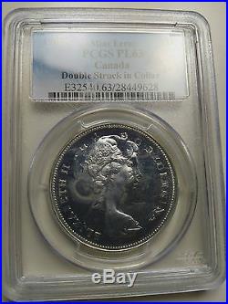 1967 PCGS PL63 $1 Mint Error Double Struck in Collar Canada silver dollar RARE