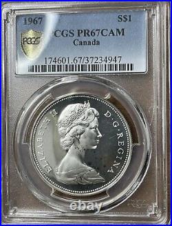 1967 PL67 CAMEO Proof PCGS canada silver dollar PR67CAM