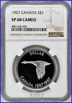 1967 S$1 Canada Silver Dollar NGC SP 68 Cameo Top Pop 1/0