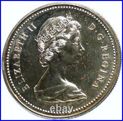 1971 Canada British Columbia Queen Elizabeth II OLD Silver Dollar Coin i104043