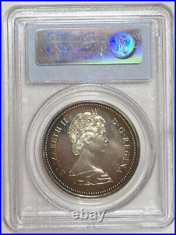 1971 Canada Centennial Ag Silver Dollar $1 PCGS SP67 Beautiful Toning