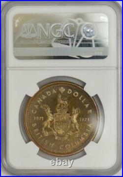 1971 Canada Silver $1 British Columbia SP67 Color NGC 944007-2