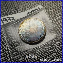 1972 Canada Silver Dollar UNCIRCULATED Nicely Toned Voyager #coinsofcanada
