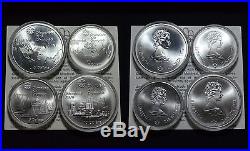 1973-76 CANADA, MONTREAL OLYMPIC GAMES, SET OF 28 $5 AND $10 SILVER COINS