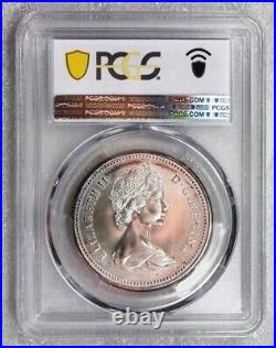 1973 Canada R. C. M. P. Ag Dollar PCGS SP67? Amazing Toning! 