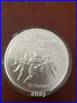 1974 CANADA Elizabeth II Olympic Montreal Lacrosse Proof Silver $10 Coin 1974 CANADA Elizabeth II Olympic Montreal Lacrosse Proof Silver $10 Coin