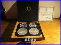 1976 CANADA OLYMPIC SILVER PROOF COIN SET withBOX 4.32 OZ STERLING FREE SHIPPING