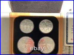1976 Canada Montreal Olympics 28 Silver Coin Set XXI Olympiad OGP b18