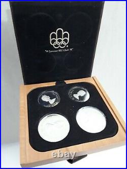 1976 Canada Montreal Olympics 4 Coin Sterling Silver Set Series