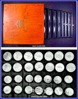 1976 Canada Olympics 28 Sterling Silver Commemorative Coin Collection in Box