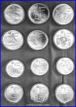 1976 Canada Olympics 28 Sterling Silver Commemorative Coin Collection in Box