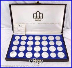 1976 Commemorative Canadian Canada Olympic Silver 28 Coin Set. 925 Fine Silver