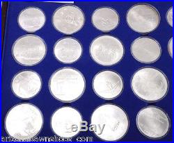 1976 Commemorative Canadian Canada Olympic Silver 28 Coin Set. 925 Fine Silver