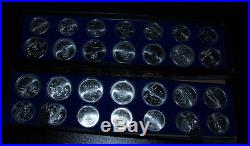 1976 Montreal Canada 28 Coin Olympic Set Over 30 Troy Ounces Of Silver