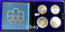 1976 Montreal Canada Olympic Commemorative 4 Coin Set Sterling Silver Series III