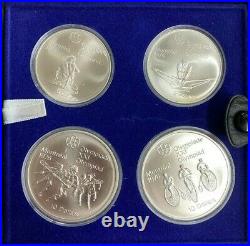 1976 Montreal Canada Olympic Commemorative 4 Coin Set Sterling Silver Series III