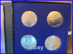 1976 Montreal, Canada Olympic Series VII Silver Coin Set Two Each $5 & $10 Coins