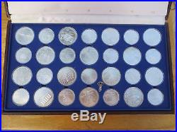 1976 Montreal, Canada Olympic Sterling. 925 Silver BU 28 Coin Set-Original Case
