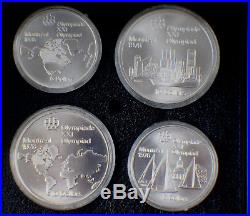 1976 Olympic Canadian Silver Coin Set UNC 28 Coins 30.24 troy ounces
